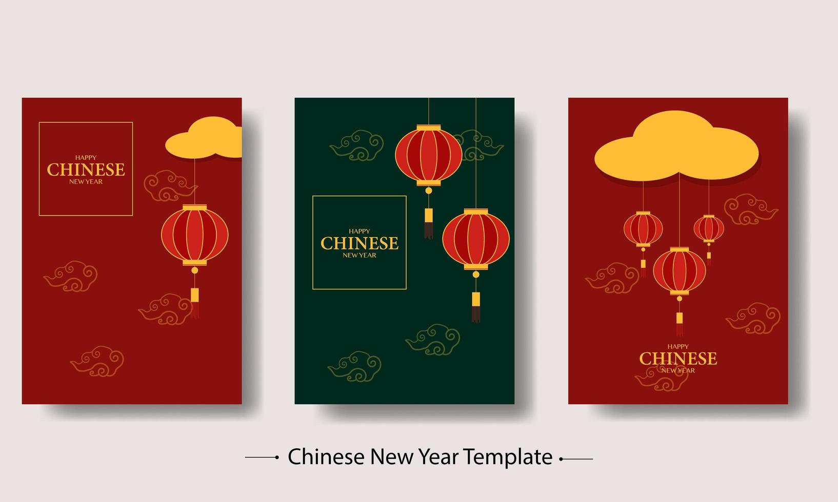 chinesische Neujahrs-Bundle-Vorlage vektor