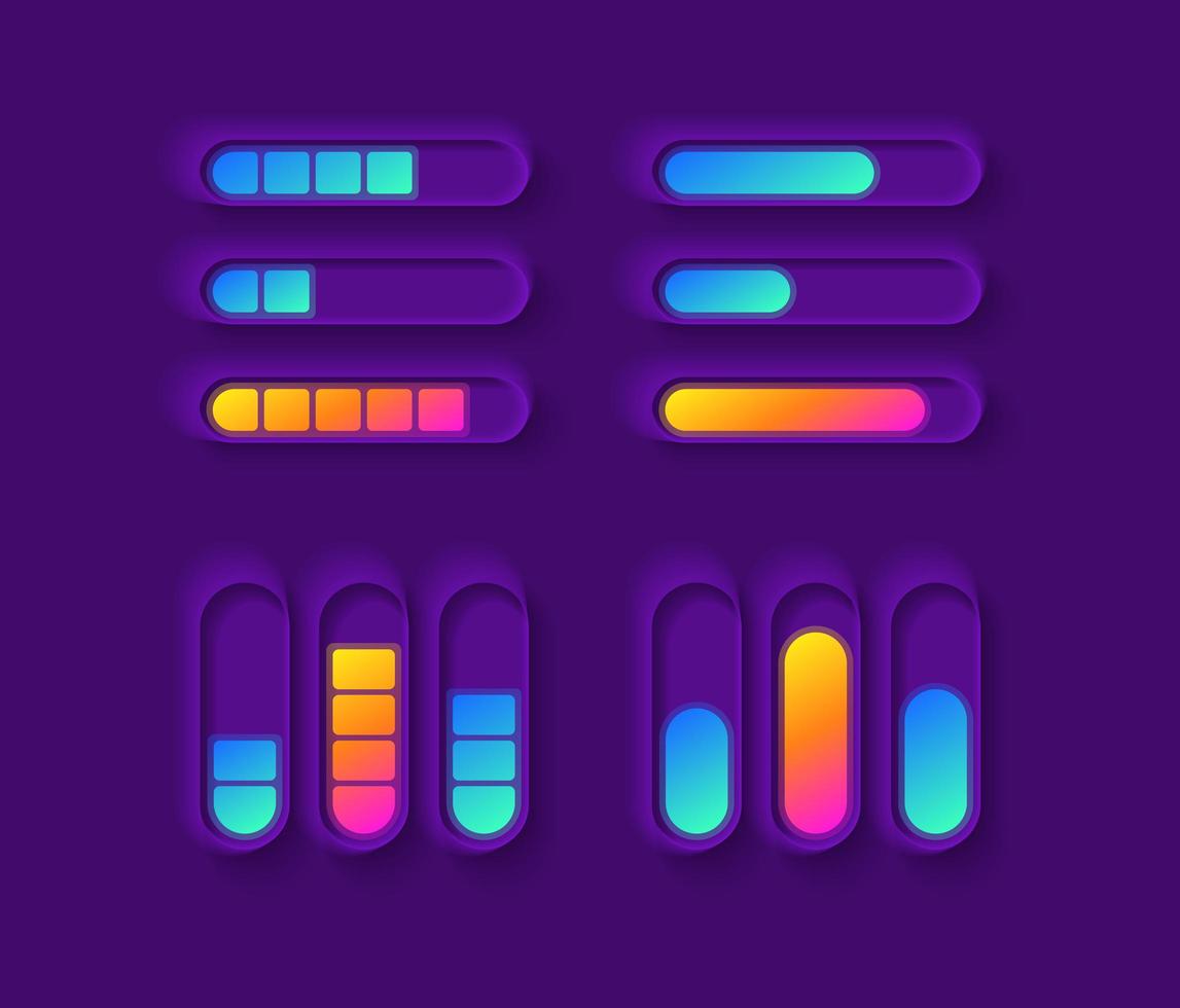 power gauge ui element kit vektor