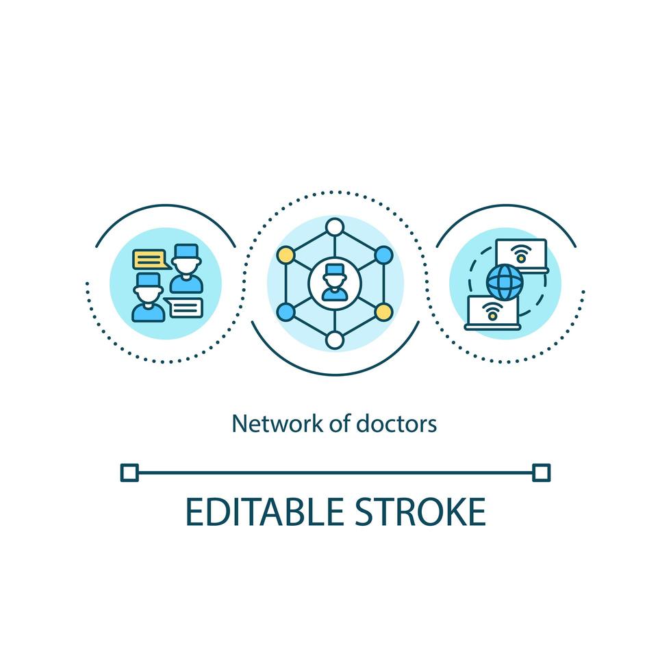Ärzte Netzwerk Konzept Symbol vektor