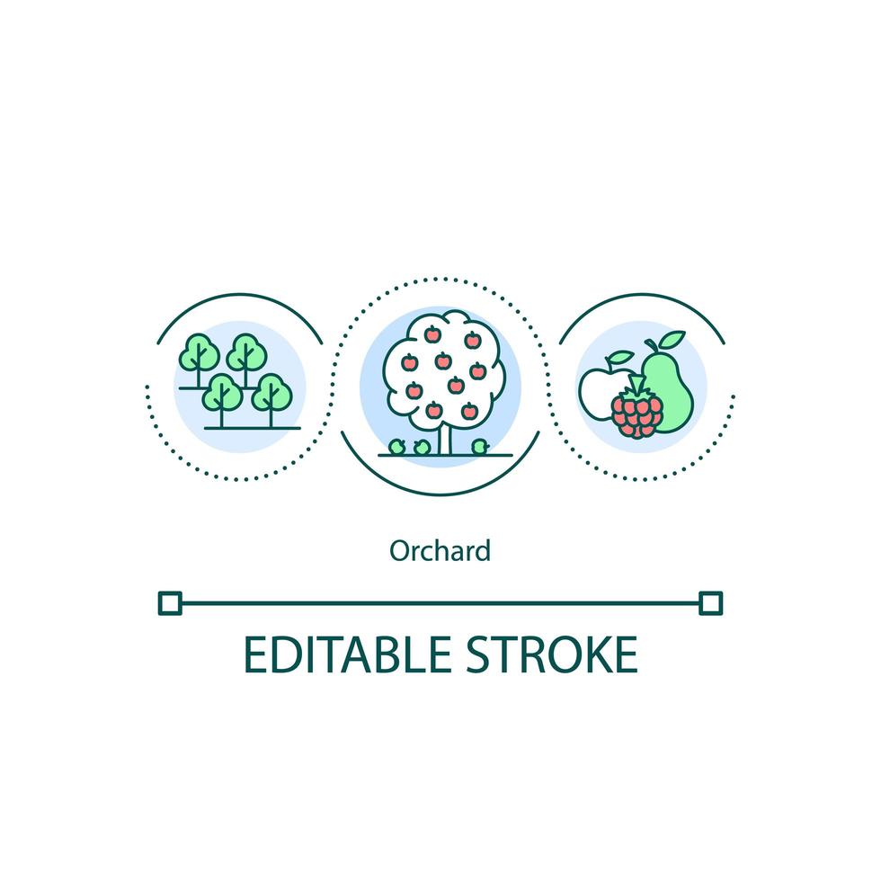 fruktträdgård koncept ikon vektor