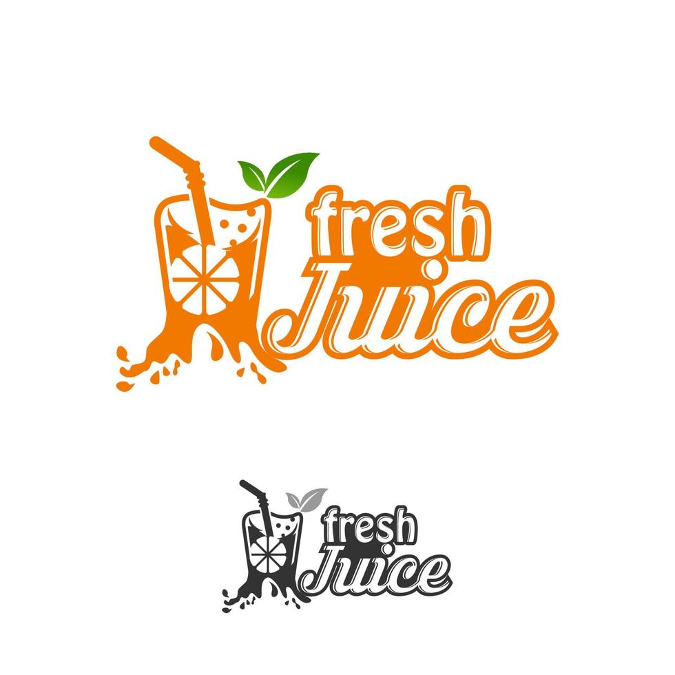 Fruchtsaft-Logo. Logo für frische Getränke. vektorillustration, frisches saftlogo entwirft vorlage. vektor