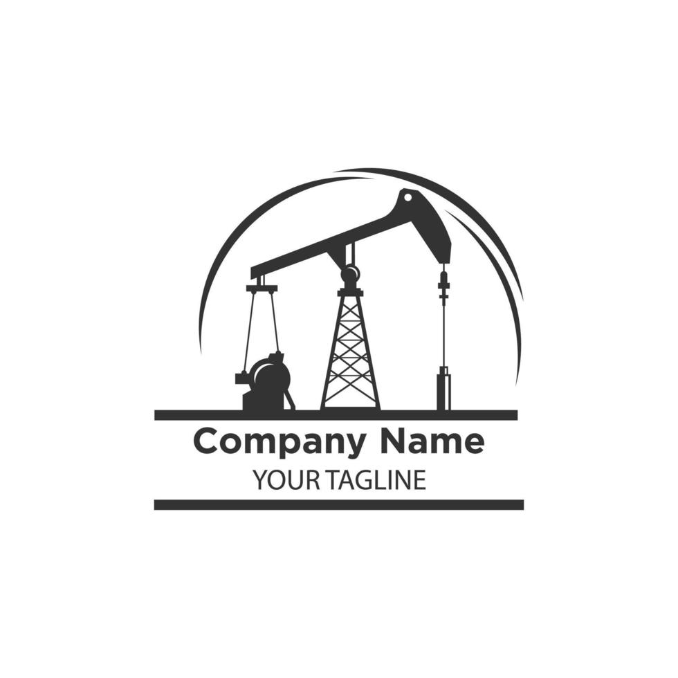 Logo-Vektorsymbol für Gas- und Ölressourcen, Symbol für das Design von Öl-Logos. vektor