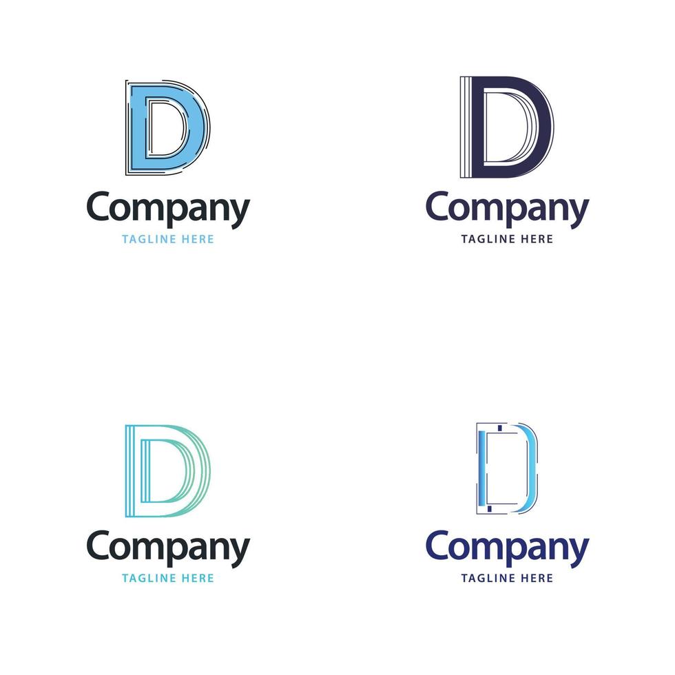 buchstabe d großes logo-paket-design kreatives modernes logo-design für ihr unternehmen vektor