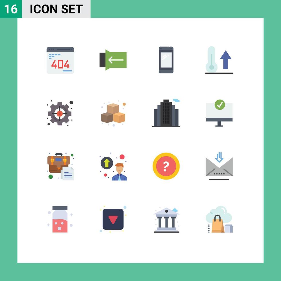 uppsättning av 16 modern ui ikoner symboler tecken för väder natur telefon meteorologi kraft Bank redigerbar packa av kreativ vektor design element