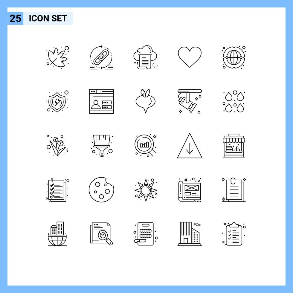 25 kreativ ikoner modern tecken och symboler av kommunikation tycka om fil kärlek datoranvändning redigerbar vektor design element