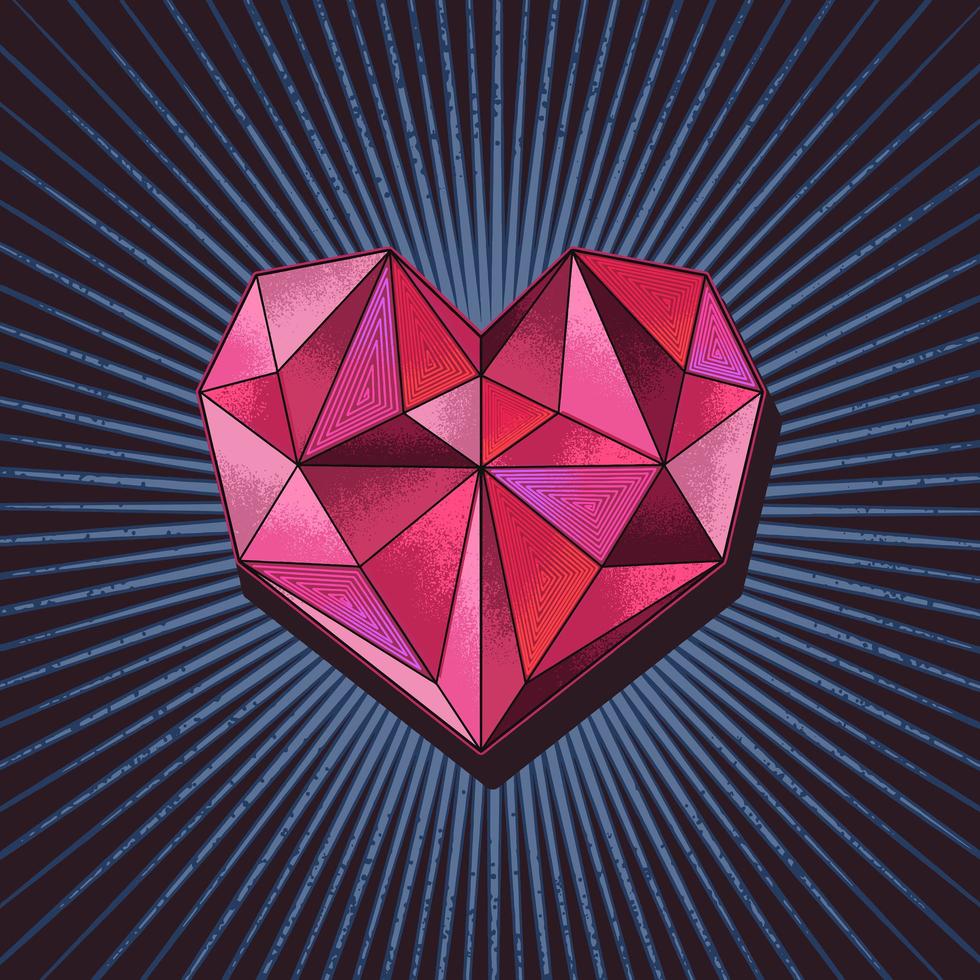 kärlek diamant koncept illustration vektor