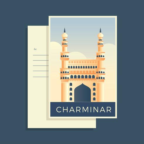 Charminar Postkarten der Welt vektor