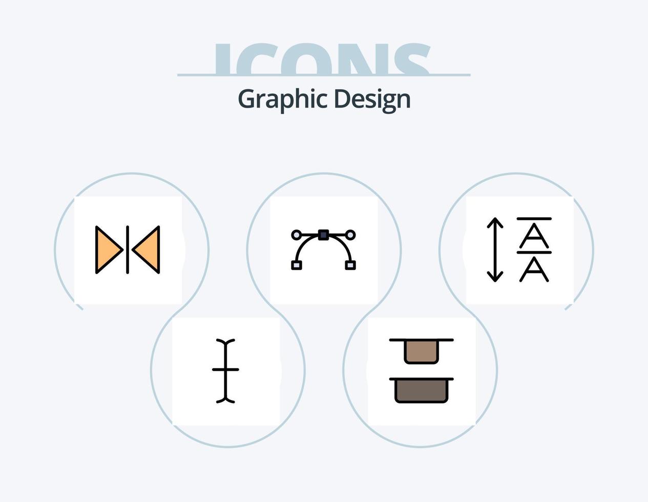 Designlinie gefüllt Icon Pack 5 Icon Design. . Einzeigeruhr. Ernte. betrachten. Ebene vektor