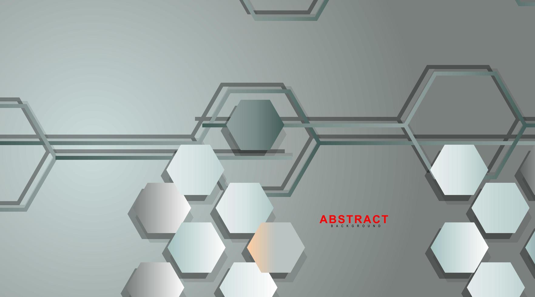 abstrakter Vektorhintergrund einer sechseckigen geometrischen Wand vektor