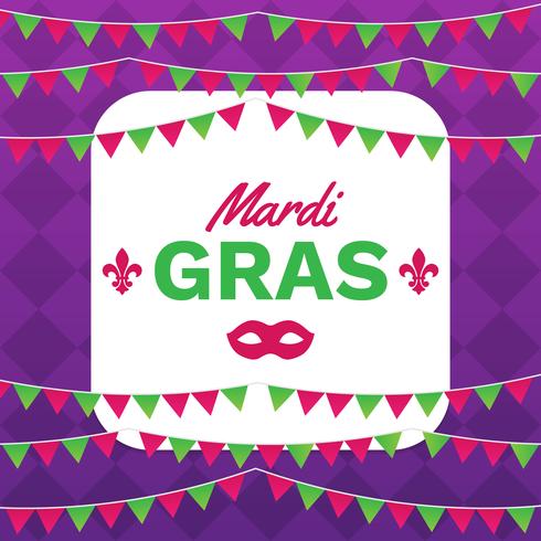 Mardi Gras rammall med utrymme för text vektor