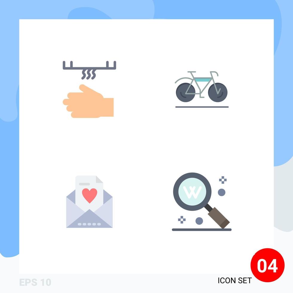 4 universell platt ikoner uppsättning för webb och mobil tillämpningar bad e-post torktumlare rörelse mamma redigerbar vektor design element