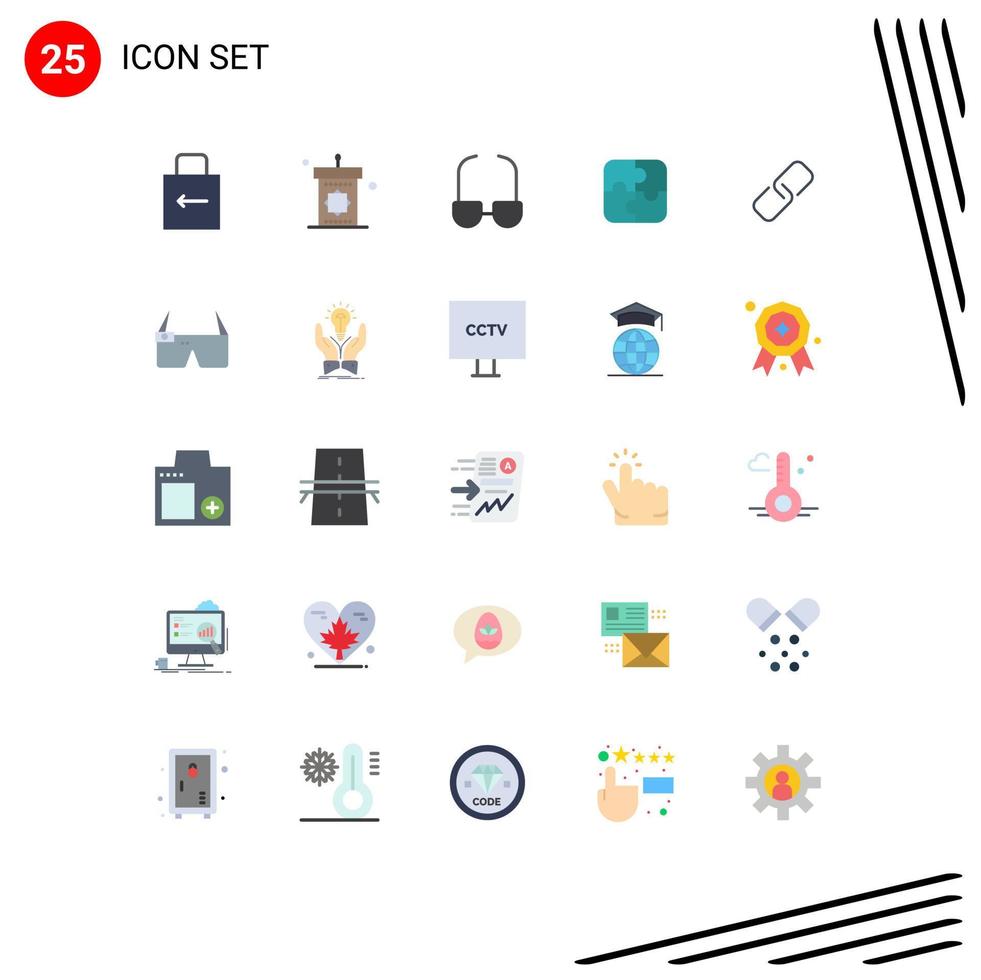 25 kreative Symbole moderne Zeichen und Symbole der Teamarbeit aus Papier Eid-Strategie-Puzzle editierbare Vektordesign-Elemente vektor