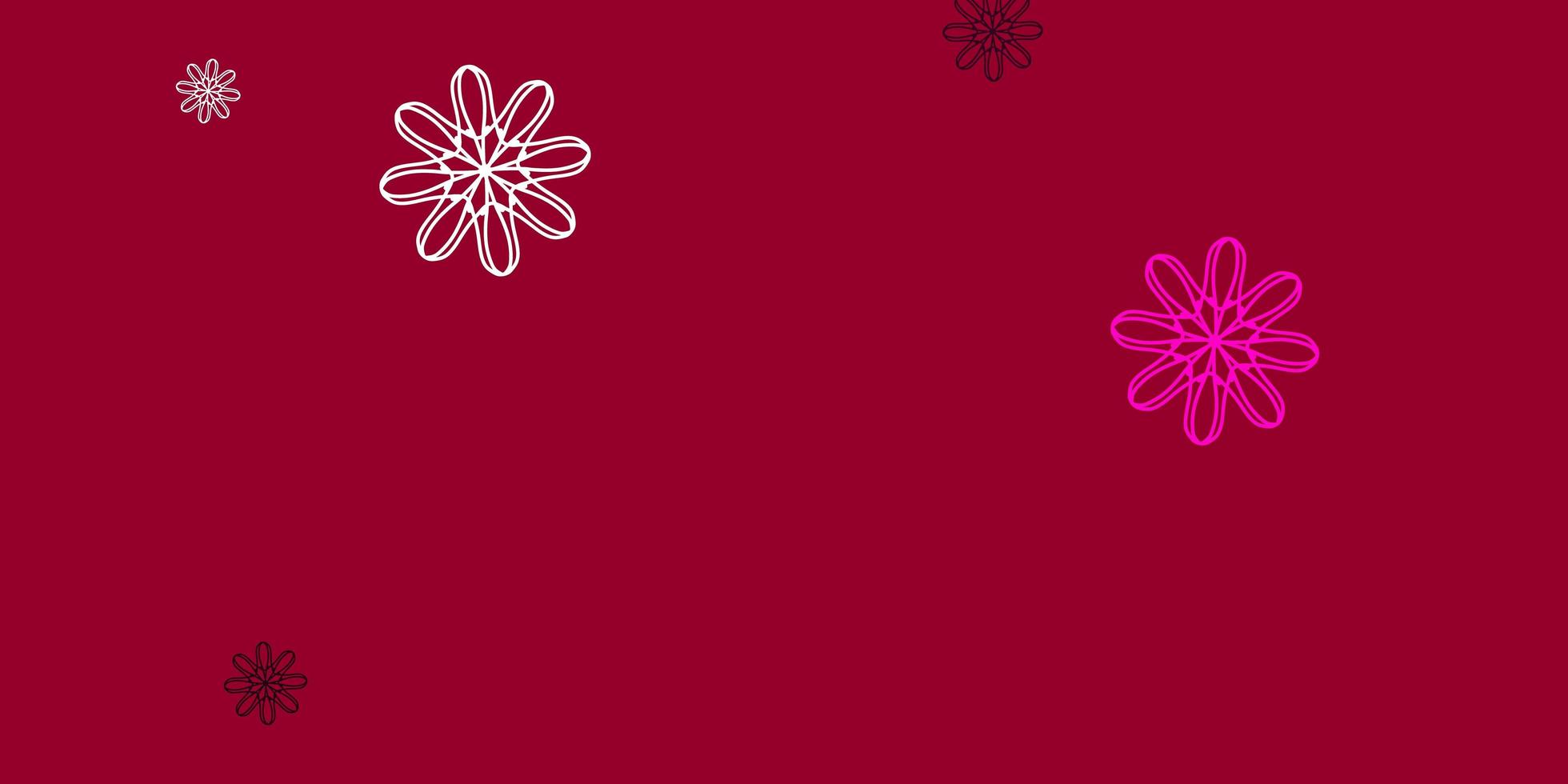 ljusrosa vektor naturlig layout med blommor.