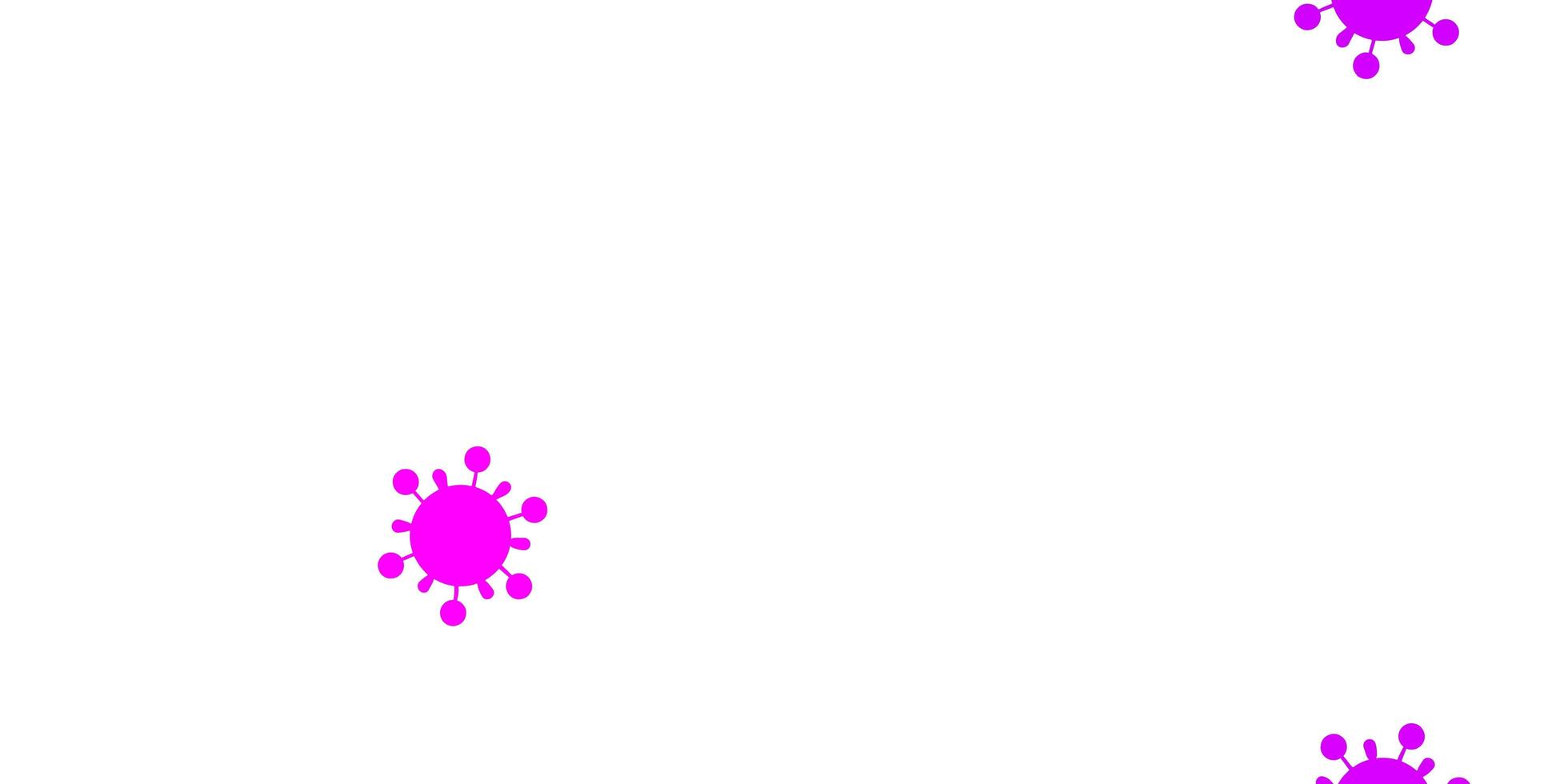 ljuslila vektor bakgrund med virussymboler.