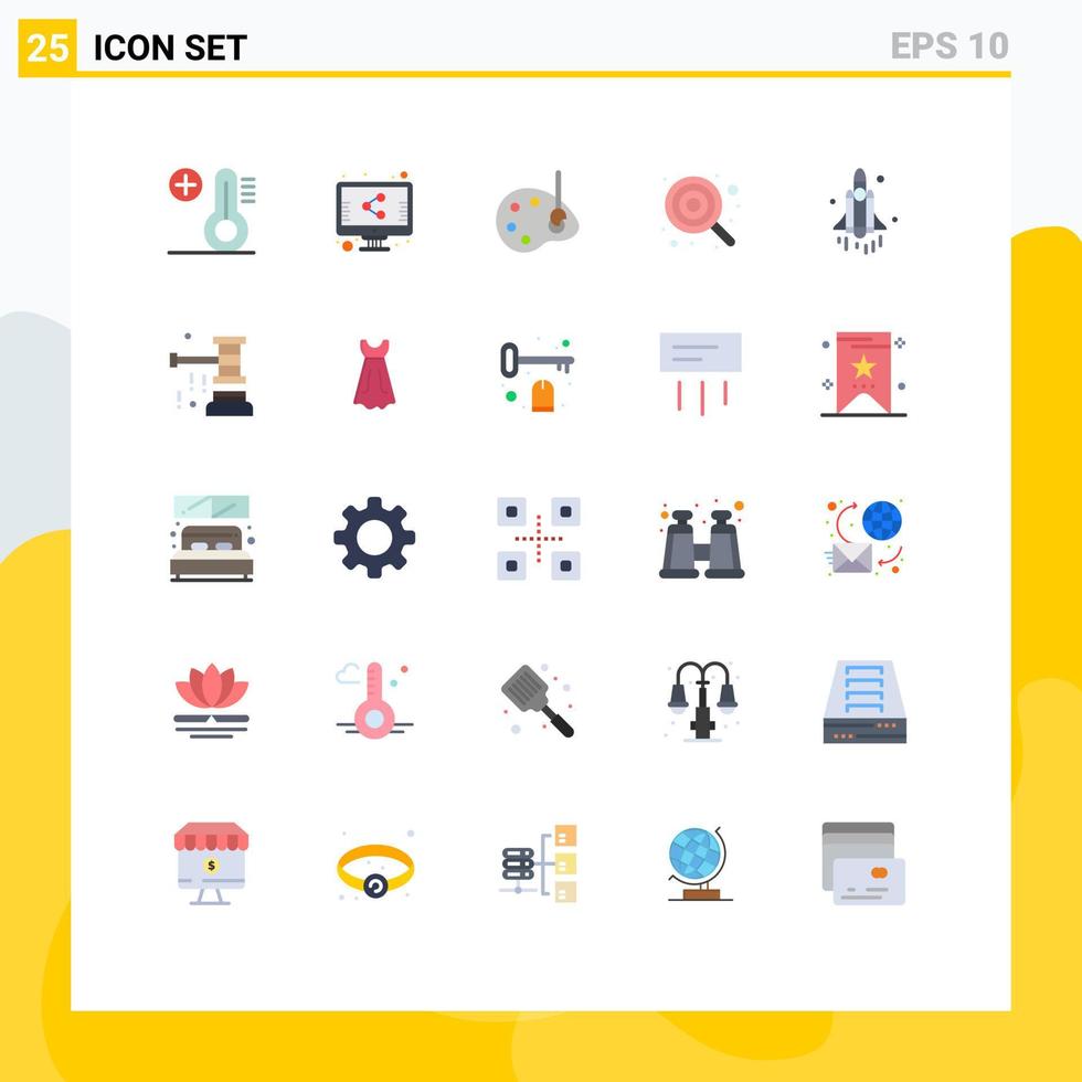 uppsättning av 25 modern ui ikoner symboler tecken för Plats lansera teckning klubba söt redigerbar vektor design element