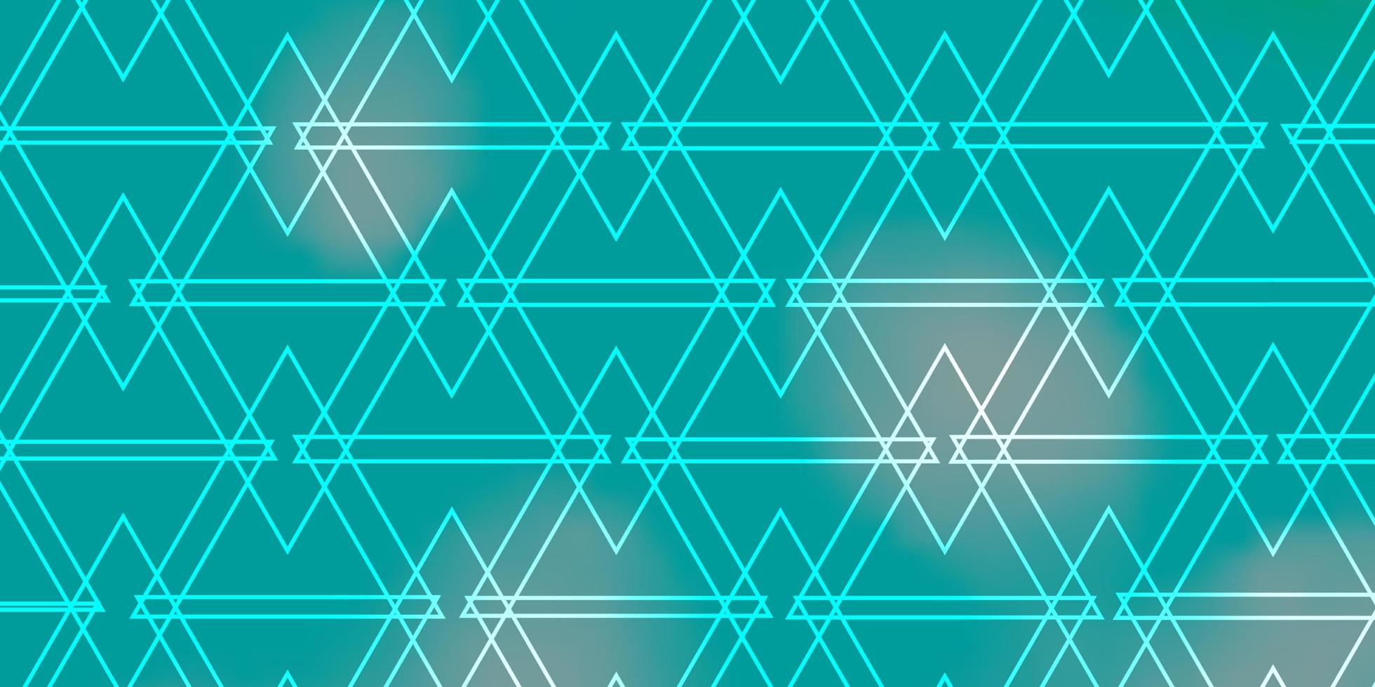 ljusblå, grön vektorlayout med linjer, trianglar. vektor