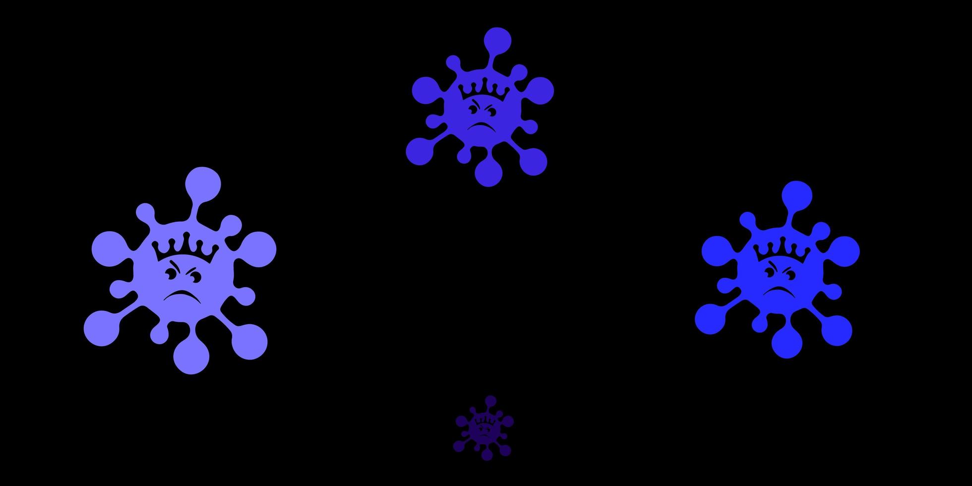 dunkelrosa, blaue Vektorschablone mit Grippezeichen. vektor