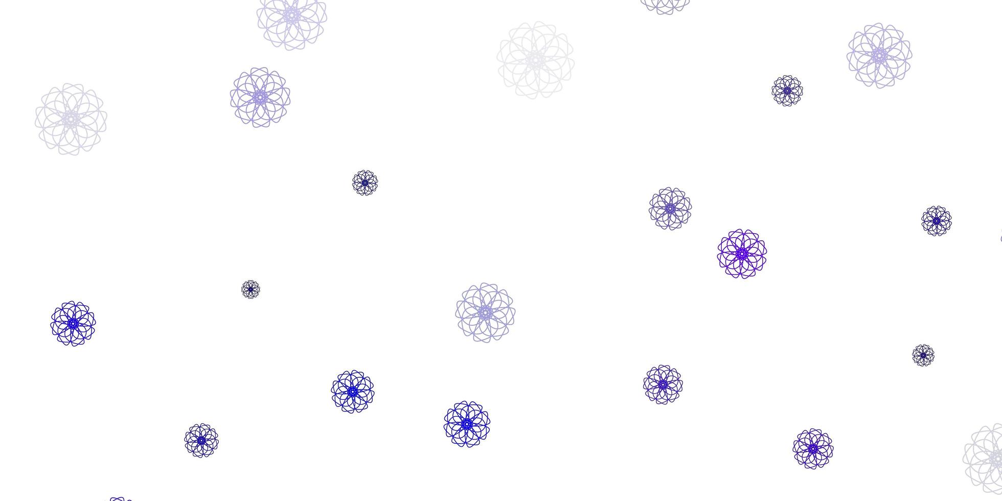 natürliches Layout des hellpurpurnen Vektors mit Blumen. vektor