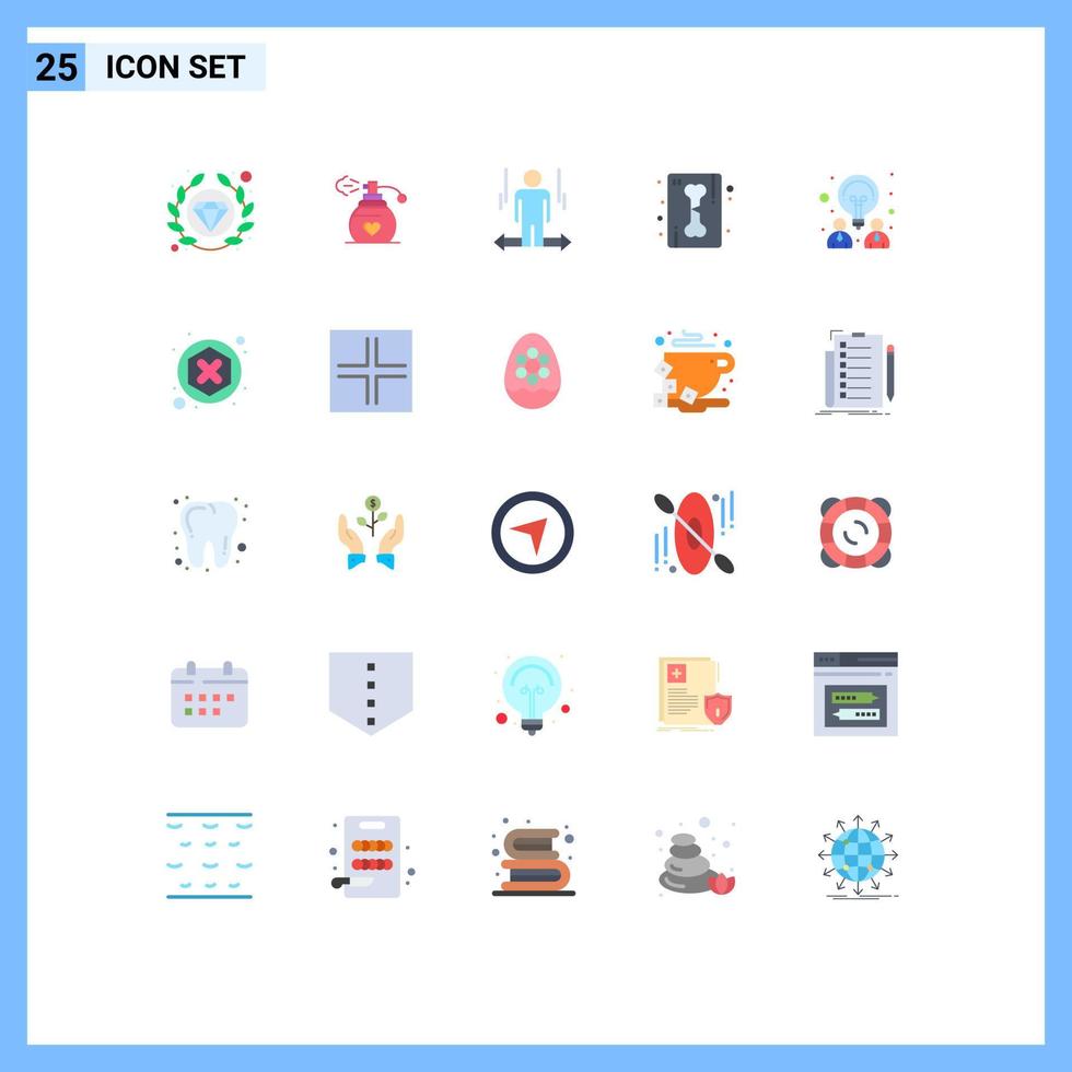 Aktienvektor-Icon-Pack mit 25 Linienzeichen und Symbolen für Ideenkreative Pfeilskelettxc-Strahlenlinie editierbare Vektordesign-Elemente vektor