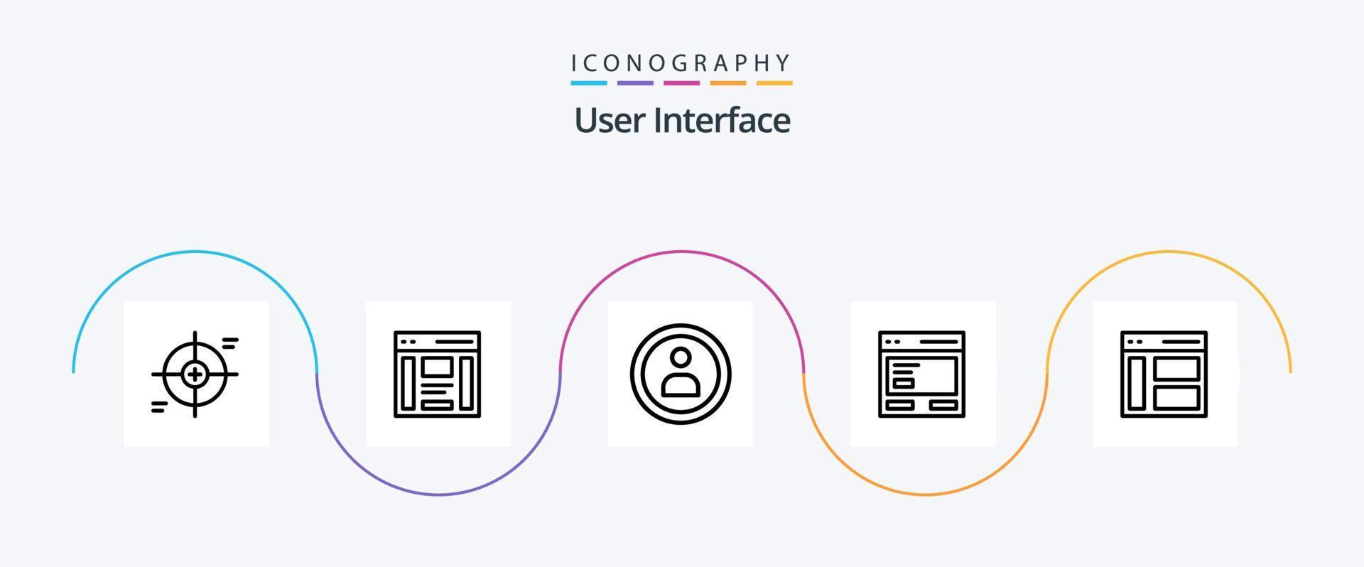 användare gränssnitt linje 5 ikon packa Inklusive till. kommunikation. höger. ringa upp. användare vektor