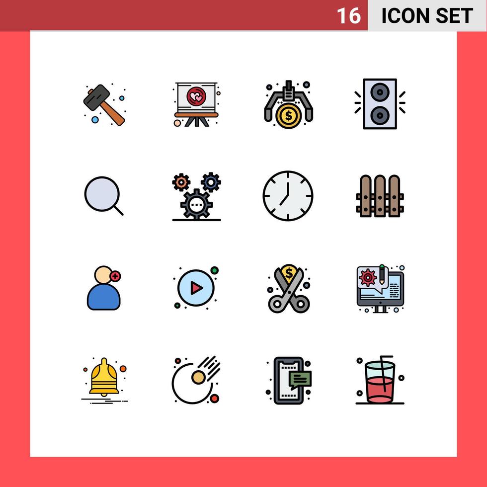 uppsättning av 16 modern ui ikoner symboler tecken för Sök vinter- roman Semester aning redigerbar kreativ vektor design element