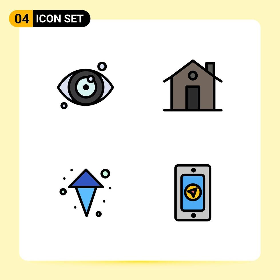 uppsättning av 4 modern ui ikoner symboler tecken för medicinsk pilar byggnad familj mobil redigerbar vektor design element