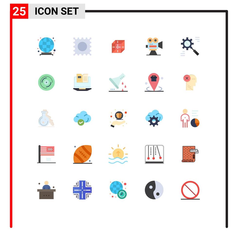 satz von 25 modernen ui-symbolen symbolzeichen für effektive bearbeitbare vektordesignelemente für geschäftsfilme vektor