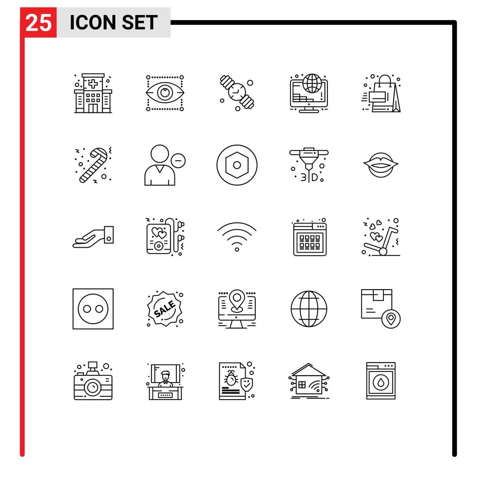 uppsättning av 25 modern ui ikoner symboler tecken för befordran mynt klocka betalning investering redigerbar vektor design element