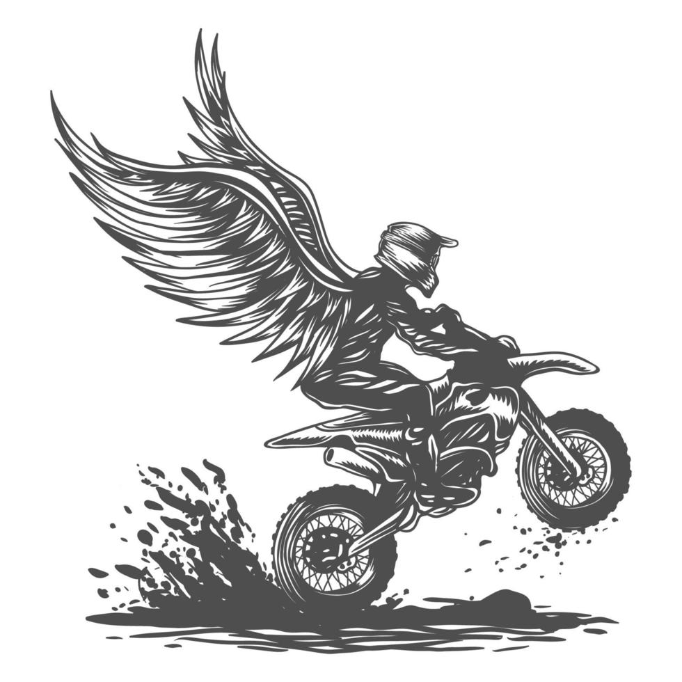 motocross vinge vektorillustration vektor
