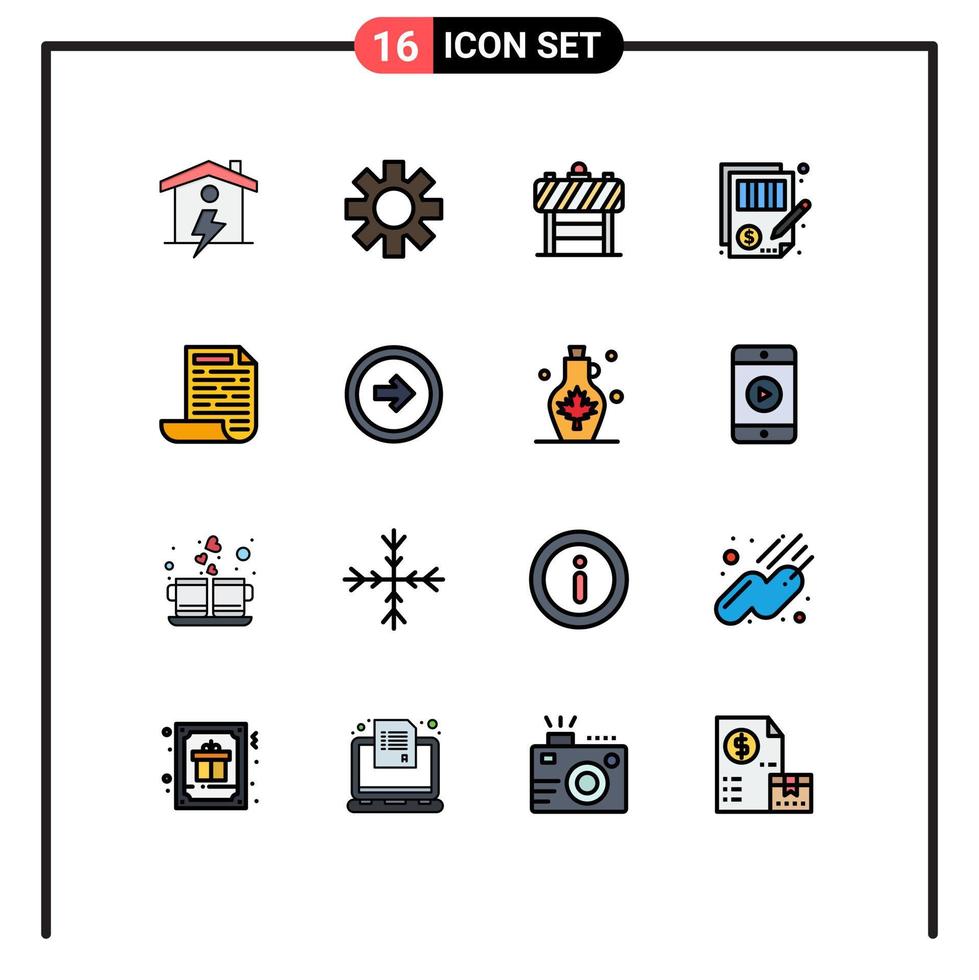 uppsättning av 16 modern ui ikoner symboler tecken för design pengar styrelse rättvisa balans redigerbar kreativ vektor design element