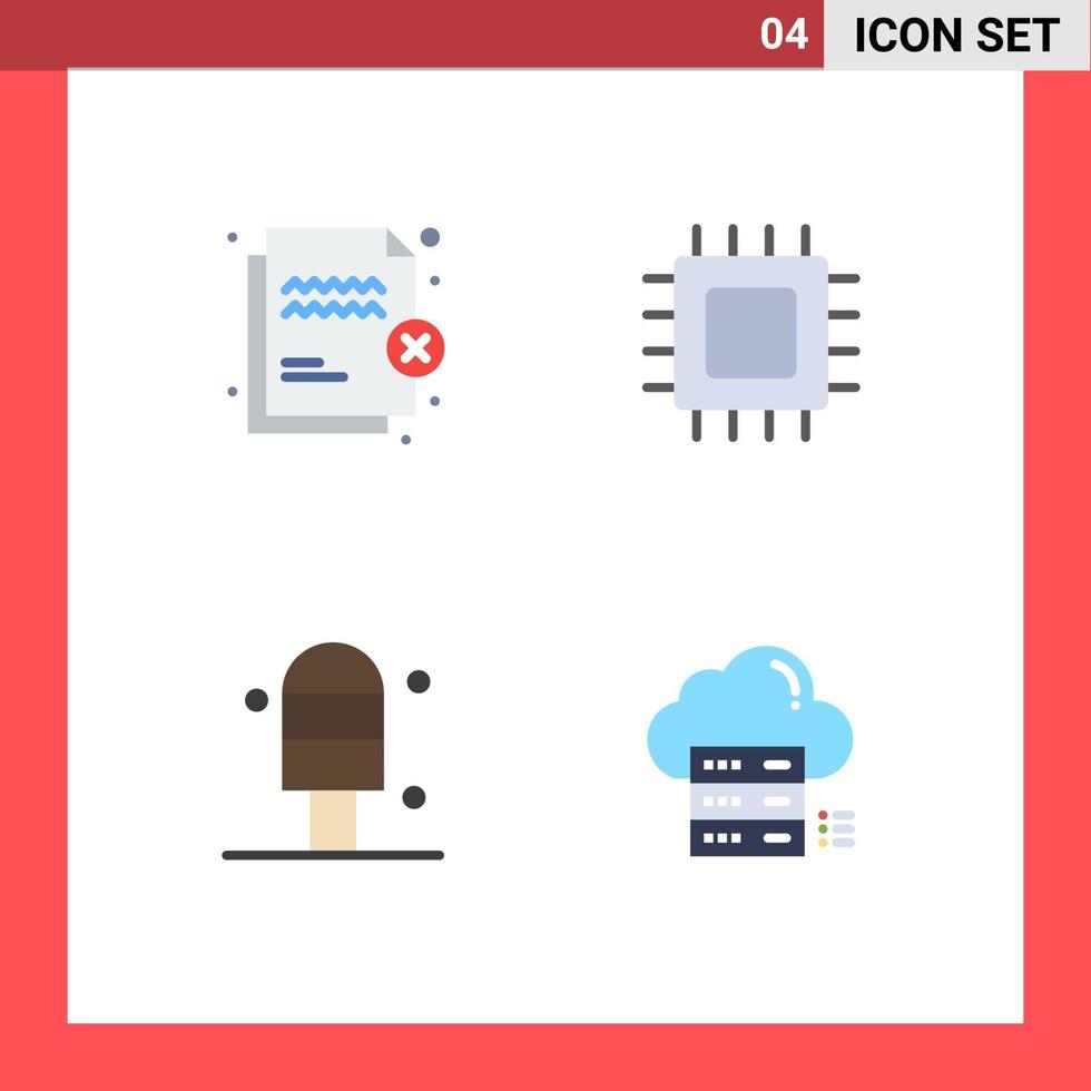 modern uppsättning av 4 platt ikoner pictograph av förneka hårdvara säkerhet datorer is redigerbar vektor design element
