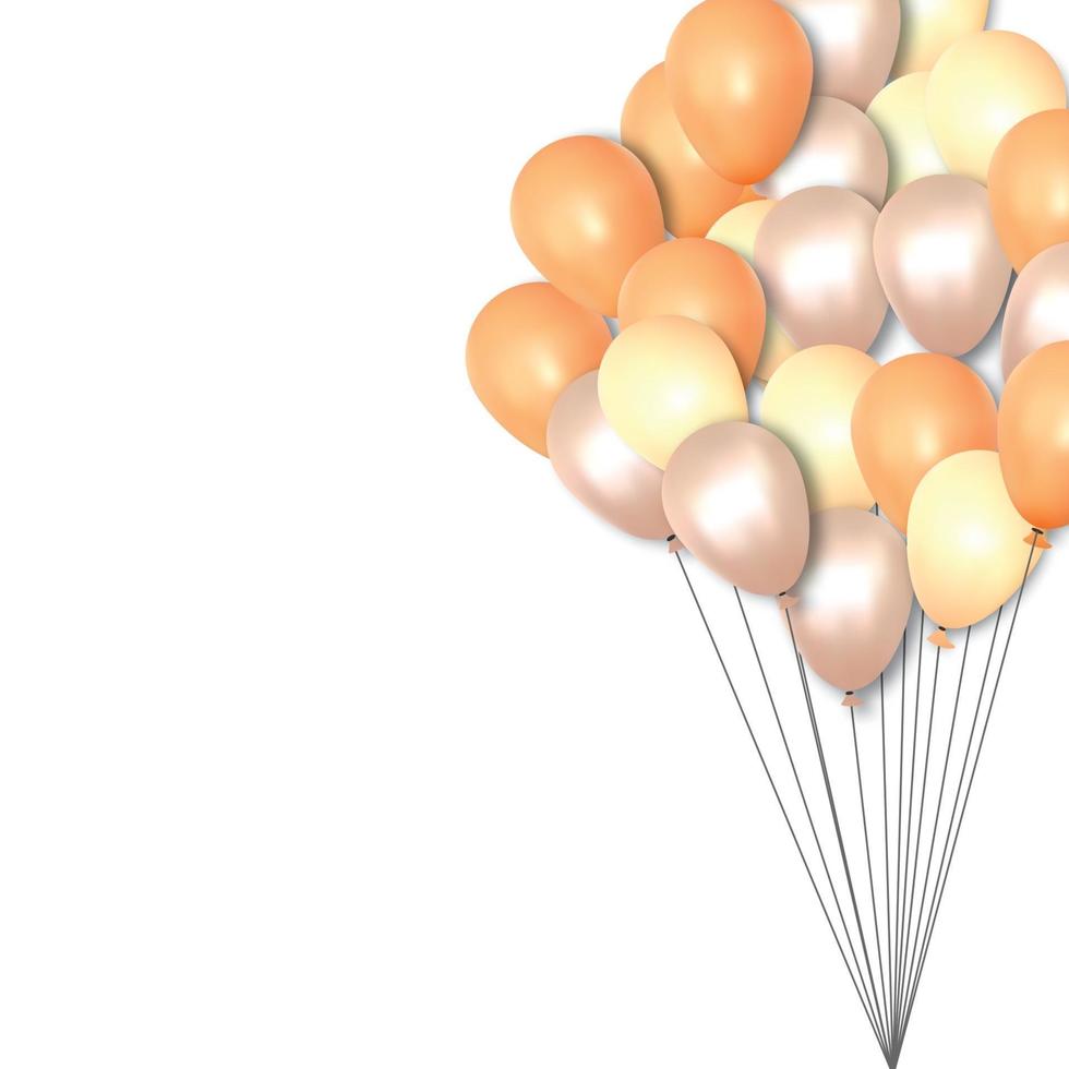 Feierhintergrund mit realistischem Ballonvektor. Design 3d Illustration vektor