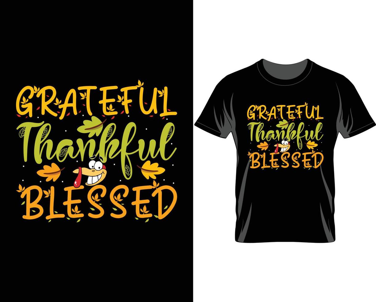 Thanksgiving-Herbst-T-Shirt-Design-Vektor vektor