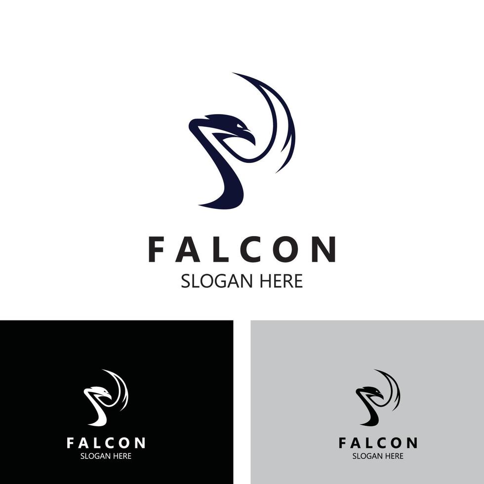 falk logotyp design bild, silhuett Örn mall illustration vektor