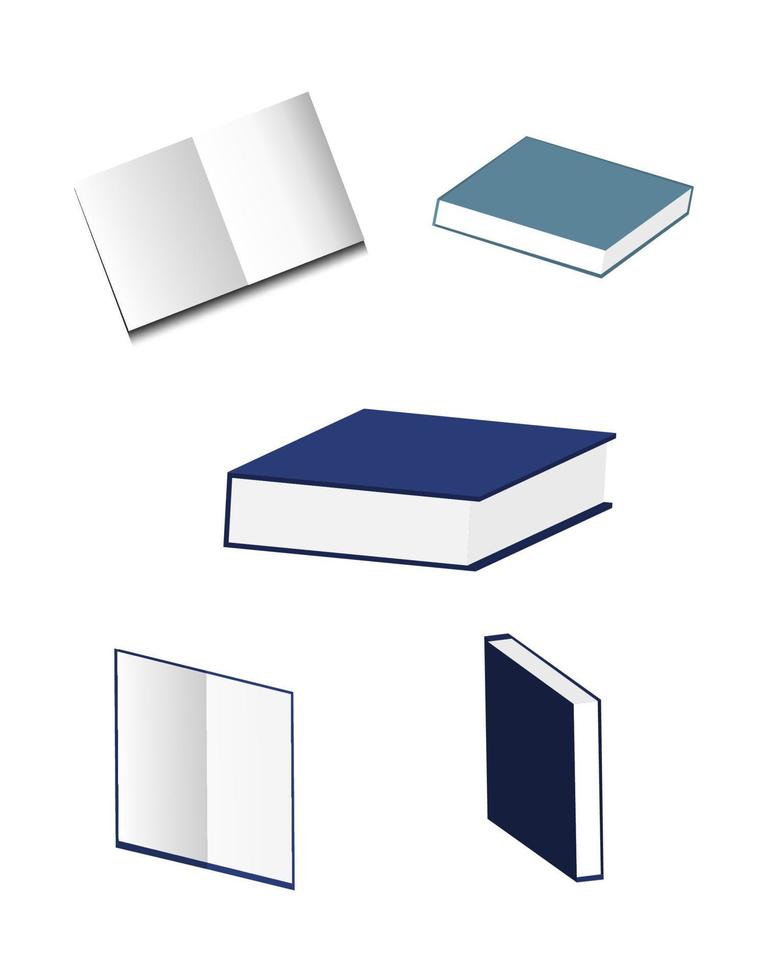 Buchcover-Vorlage, Buchsymbol, Papier vektor