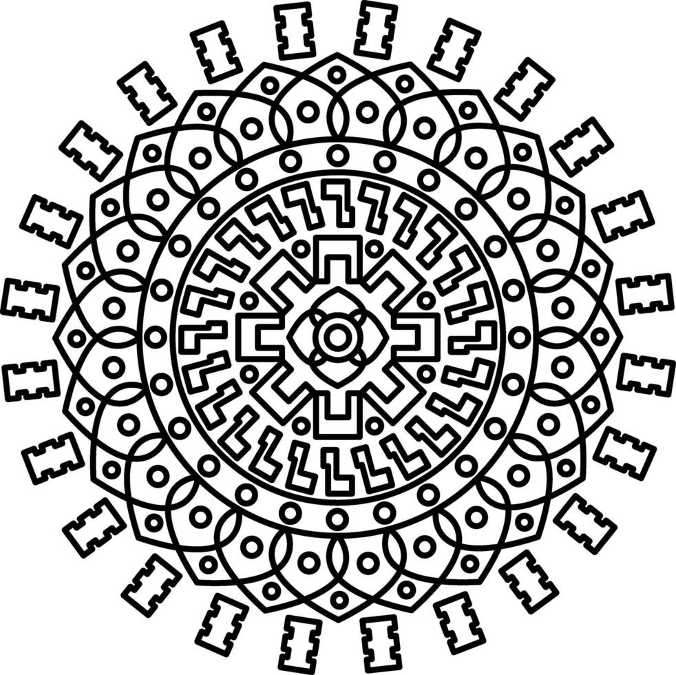 Mandala mit Ornamenten vektor
