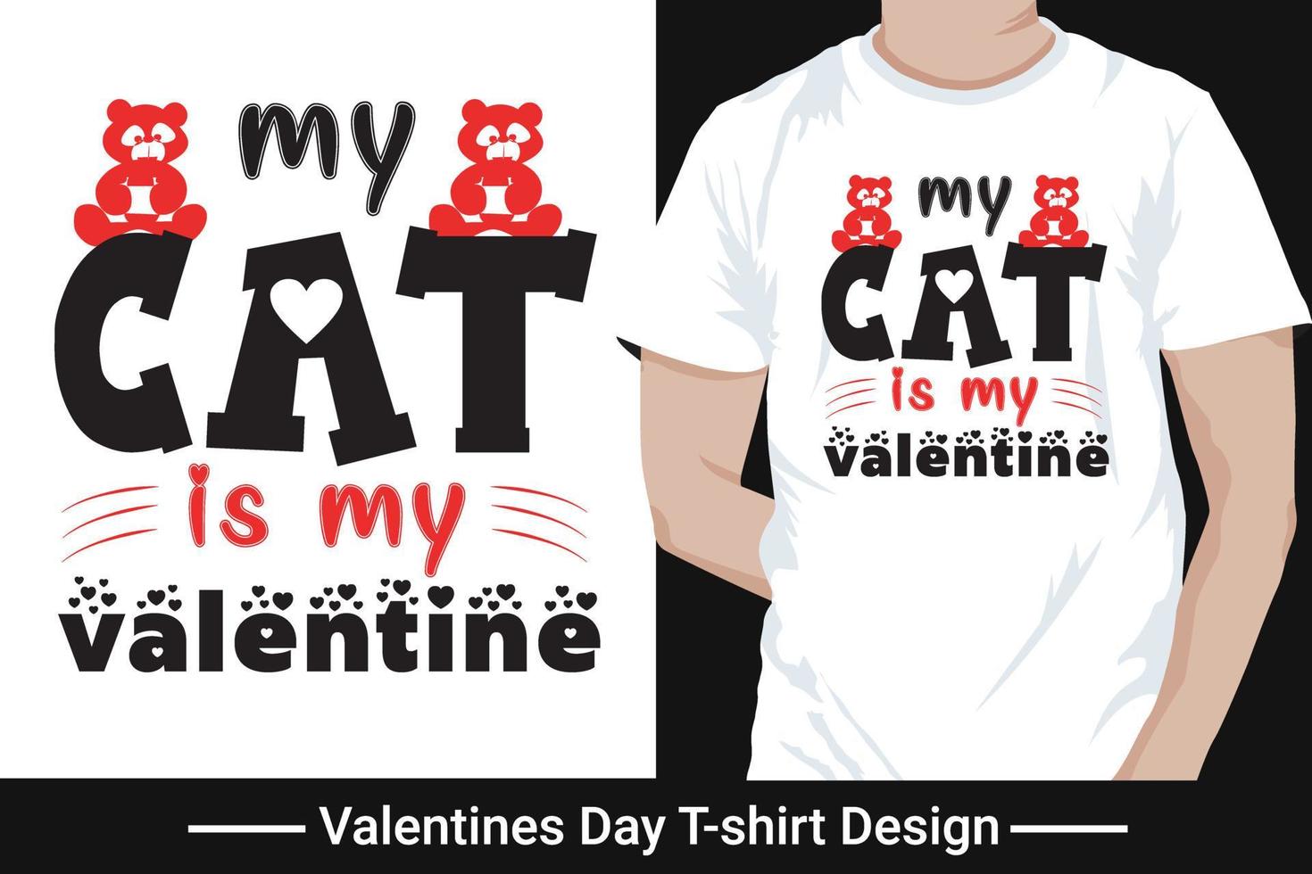 Fröhliches Valentinstag-T-Shirt-Design, Vektor, Typografie-Pro-Vektor vektor