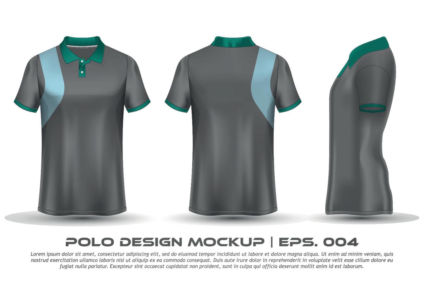 Vektor-Poloshirt-Mockup-Design vektor