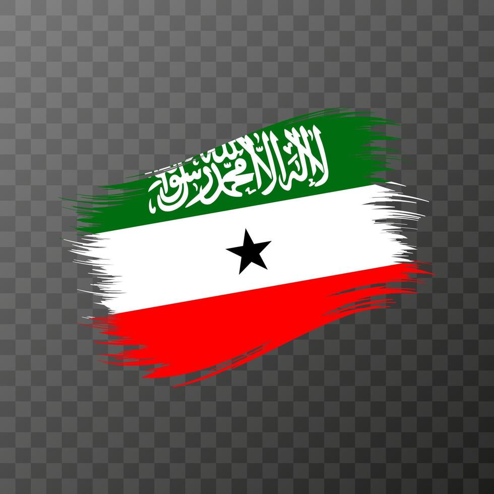 somaliland nationell flagga. grunge borsta stroke. vektor