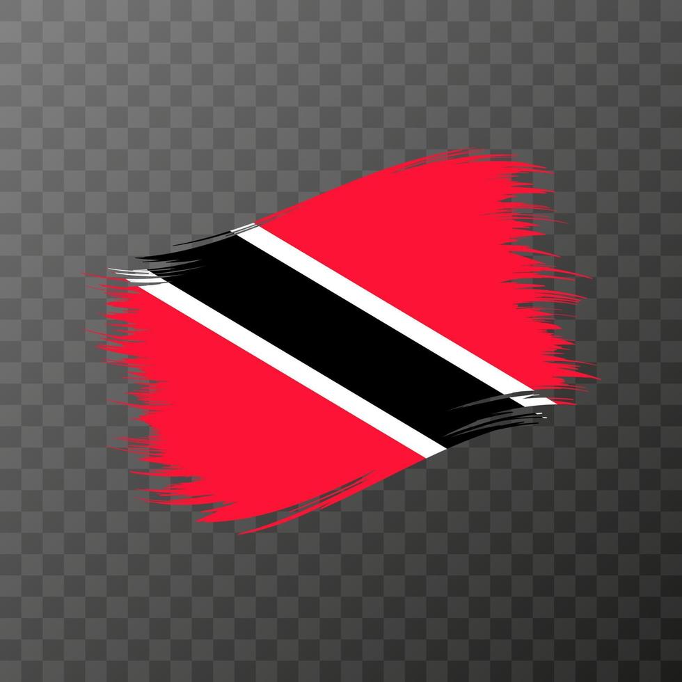 trinidad und tobago nationalflagge. Grunge-Pinselstrich. vektor