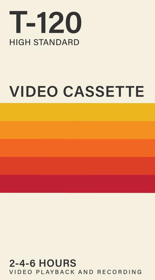 vit vhs kassett omslag mall vektor