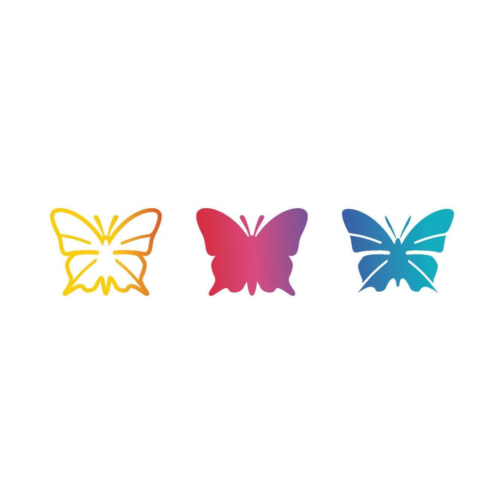 Schönheit Schmetterling Icon Design Tier Insekt vektor