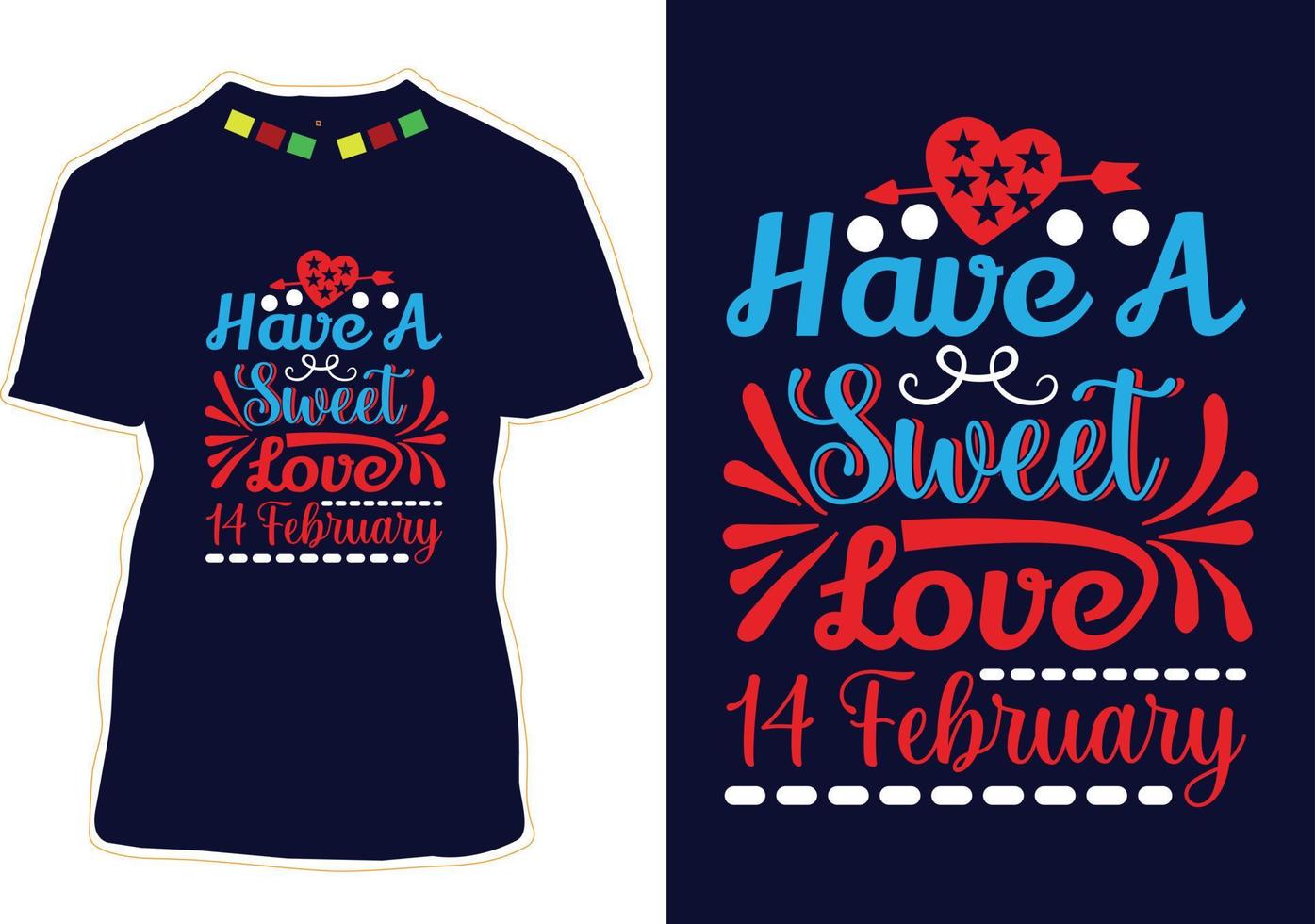 Valentinstag T-Shirt-Design vektor