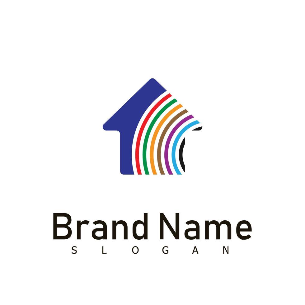 Logo-Design-Symbol für Schmerz zu Hause vektor