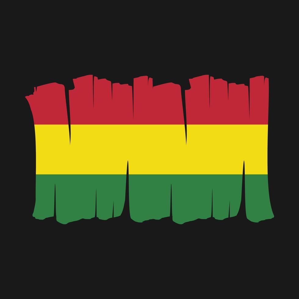 Bolivien Flaggenpinsel vektor