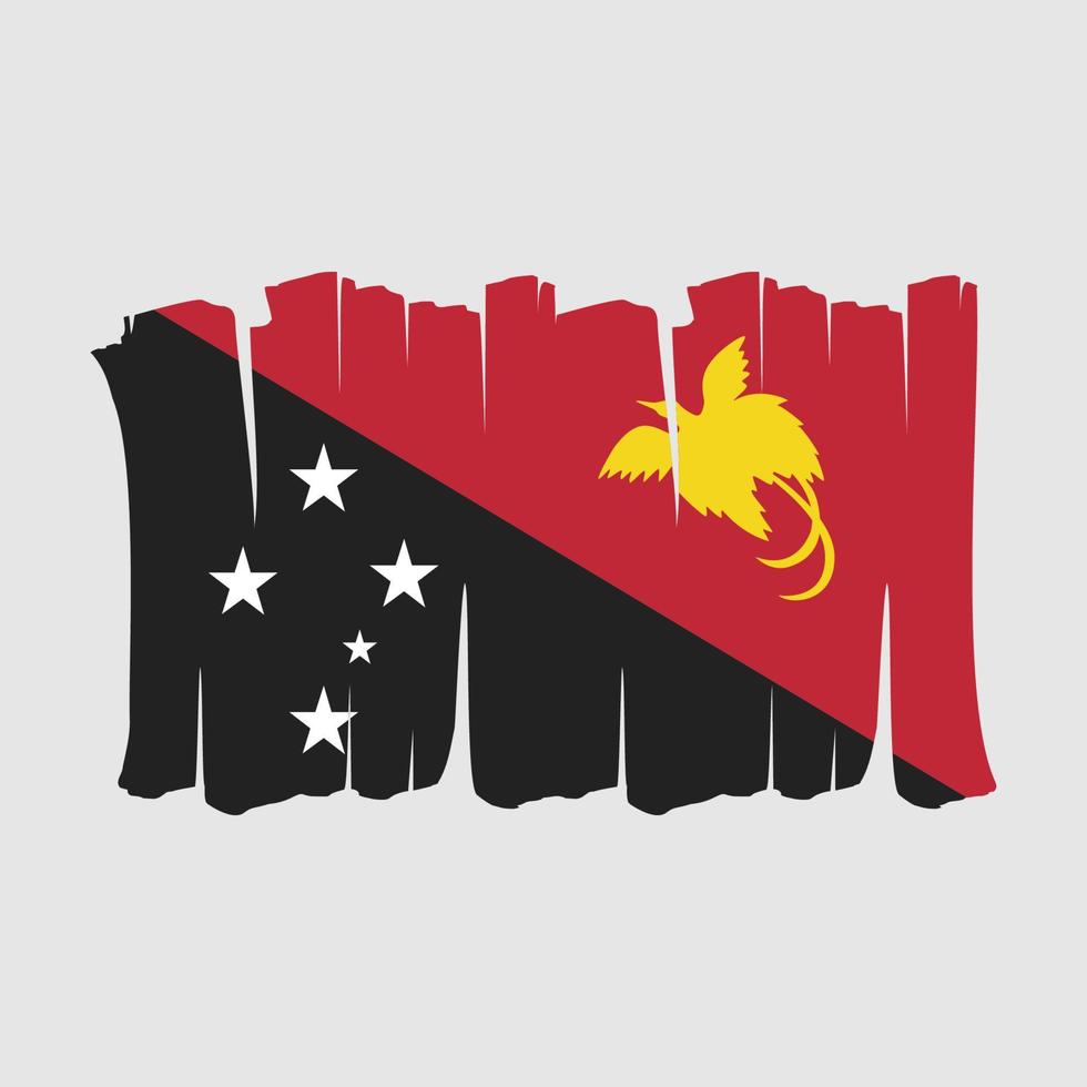 Bürste der Papua-Flagge vektor