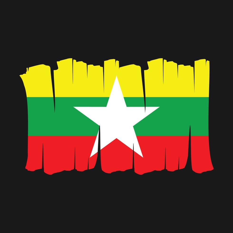 Flagge von Myanmar vektor
