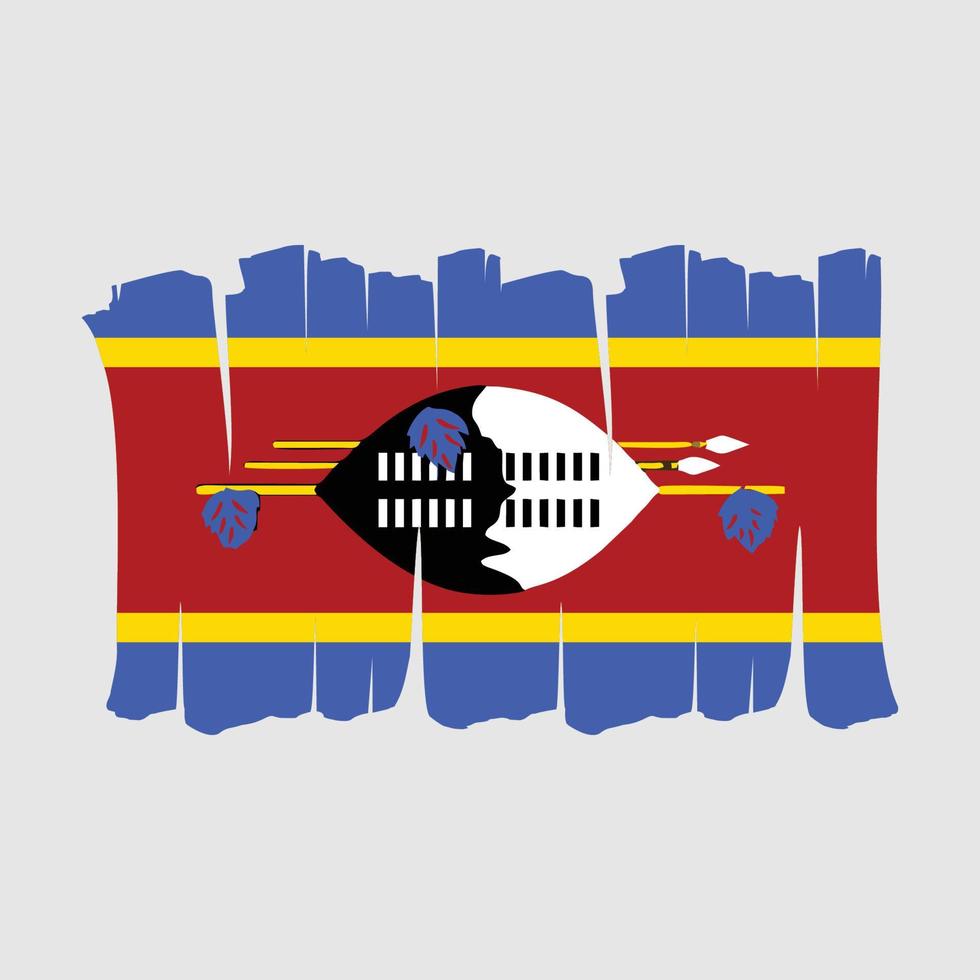 Bürste der Swasiland-Flagge vektor