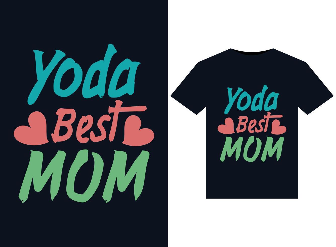 yoda bäst mamma illustrationer för tryckfärdig t-tröjor design vektor