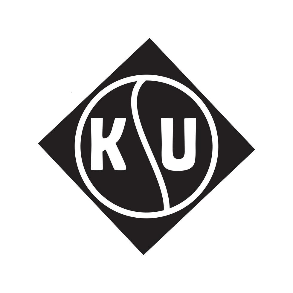 ku-Buchstaben-Logo-Design.ku kreatives Anfangs-ku-Buchstaben-Logo-Design. ku kreative Initialen schreiben Logo-Konzept. ku-Briefgestaltung. vektor